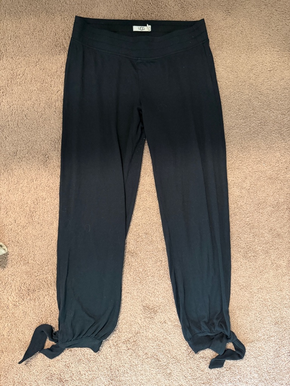 UGG Black Tie-Ankle Jogger Pants